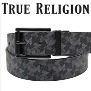 True Religion Braun Reversible Horseshoe Printed Belt